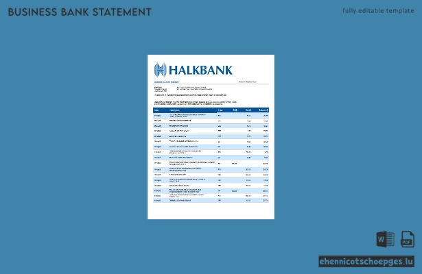 Halkbank Geschäftsbericht – Beispielvorschau (Word und PDF)